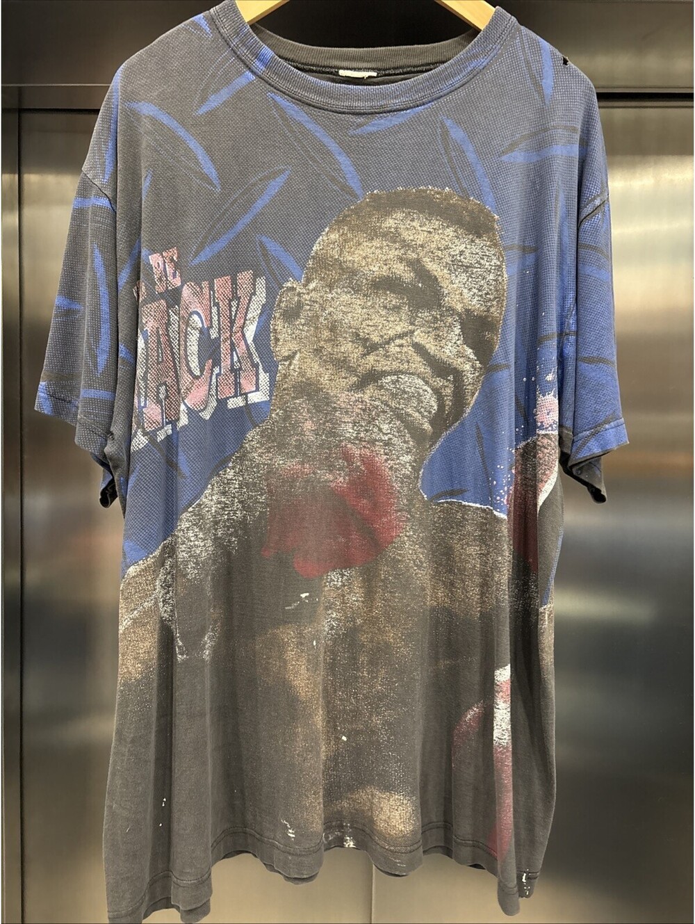 Vintage 95’ Mike Tyson I’ll Be Back” AOP Graphic T-Shirt